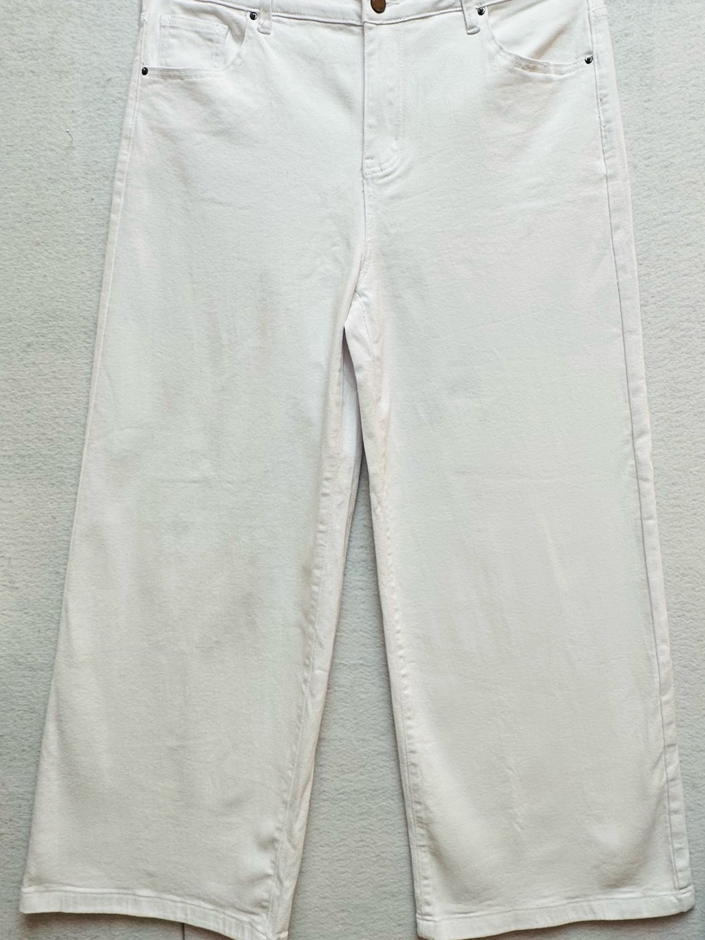 Women’s Roswear WhiteJeans Wide Leg Barrel Jeans Mid Rise Casual XL STRETCH